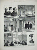 Old Antique Print Prince Albert Victor Cambridge University 1883 Church 19th