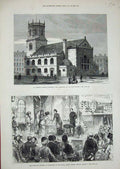 Old Antique Print Peter'S Church Liverpool 1880 Connaught Bagshot Orphan 19th