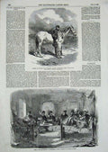 Original Old Antique Print 1855 CafÇ Simpheropol William Codrington Crimea War