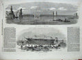 Old Antique Print 1854 Barrage River Nile Launch Napoleon Ardrossan Ship 19th