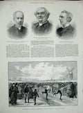 Old Antique Print 1891 Ice Skating Cambridgeshire Smart Wells Gregory Rev 19th