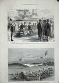 Old Antique Print Lochleven Castle Scotland 1879 Prince Wales Exhibition 19th