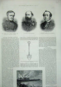 Old Antique Print Lowestoft Promenade Pier 1885 Lord Rothschild Chaplin 19th