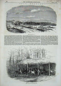 Original Old Antique Print 1854 Deer Hunting Durdans Epsom Gerard'S Cross Stag