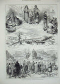 Original Old Antique Print 1876 War Herzegovina Turkish Fortress Siers Army