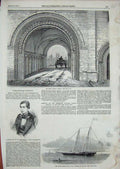 Old Antique Print 1851 United States Clipper Yacht America Abbey Bristol 19th