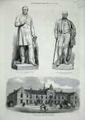 Old Antique Print 1873 Drover'S Cattle Market Statue Chadwick Downshire 19th