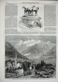 Old Antique Print 1869 Modane Tunnel Mount Cenis India Ornament Lancers 19th