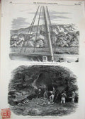 Old Antique Print 1852 Ship Dido Pioneer Tierra Pantagonian Maidment Art 19th