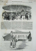 Old Antique Print 1852 Training School Society Westminster Prince Albert 19th