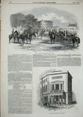 Old Antique Print 1847 Queens Buckhounds Salt-Hill Post Office Nottingham 19th