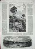Old Antique Print 1850 Birk Hall Crathie Kirk Manse Balmoral Scotland Art 19th