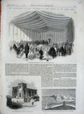Original Old Antique Print 1861 Court Shepway Dover Townhall Roman Dubris Dieu