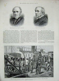 Original Old Antique Print 1886 Bishop Eden Primusscotland Morley Ship Rustchuk