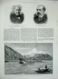 Old Antique Print 1886 James Wakley Chevreuil Chemist Editor Buda Hungary 19th