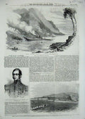Old Antique Print 1855 British Hospital Smyrna Captain Collinson Croesus 19th