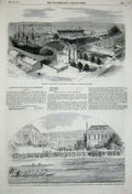 Old Antique Print 1851 Orinoco West India Mail Steamer Ship Richmond Boat 19th