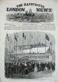 Original Old Antique Print Duke Newcastle Government School Art Nottingham 1863