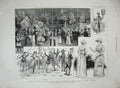 Original Old Antique Print 1889 Al Fresco Fayre Floral Fete Royal Albert Hall