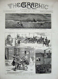 Original Old Antique Print Oxford Election 1880 Vandenbergh Sea Messenger Ship