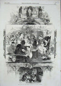 Original Old Antique Print 1857 King Bean Edmond Morin Illustrations Story 19th