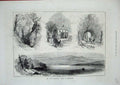 Old Antique Print 1871 Scott Abbotsford Loch Rhymer'S Glenn Kaeside Cauld 19th