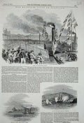 Old Antique Print 1847Scotland Bromielaw Glasgow Dunally Castle Tobermory 19th