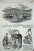 Old Antique Print 1847 Ardverekie Lodge Loch Prince Wales Macpherson Boy 19th