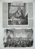 Original Old Antique Print 1854 Alderson Harveian Oration College Physicians