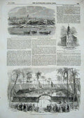 Old Antique Print 1855 Arctic Fort Resolution Shadwell Railway Nogueira 19th