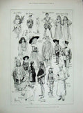 Old Antique Print Childrens Fancy Dress Ball Mansion House Costumes 1896 19th