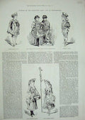 Original Old Antique Print 1882 Knightsbridge Betty Agnes Brassey Reeves Harris