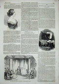 Old Antique Print 1844 Mdlle Favanti Taming Shrew Scene Haymarket Theatre 19th