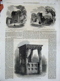 Old Antique Print 1861 Bed Henry Iv France Pau Rougrmont Castle Pomeroy 19th