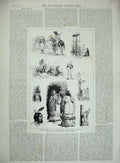 Old Antique Print 1889 Illustrations Pual Frenzeny America Indians Horse 19th