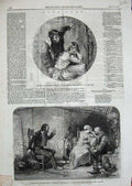 Old Antique Print 1846 Exhibition Painter Grande Bataille Irish Courtship 19th