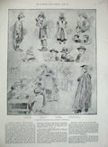 Old Antique Print *973 1888 Dinners Poor Board School Children Shoreditch