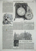 Original Old Antique Print 1844 Sultan Abdul Medschid'S Watch Duchy Baden-Baden