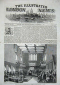 Original Old Antique Print 1844 House Lords Lord Chancellor Queen O'Connell