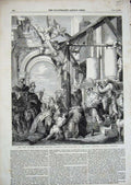 Old Antique Print 1856 Adoration Magi Picture National Gallery Veronese 19th