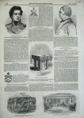 Old Antique Print 1846 Font Durham Cathedral Shakspeare Stratford Taylor 19th