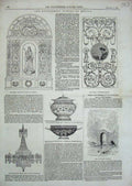 Old Antique Print 1844 Government School Design Wallace Brigg Doon Rice 19th
