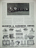 Original Old Antique Print 1898 Automobile Club Britain Advertisement Gsmiths