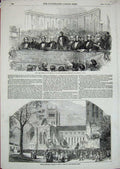 Old Antique Print 1852 Lord Russell Leeds Machanics Durham Elections Vane 19th