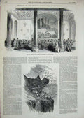 Old Antique Print 1850 David Brewster Edinburgh President Bass Rock Birds 19th