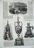 Old Antique Print War 1866 Vedette Austrian Uhlans Fountain Goodwood Cup 19th