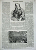 Old Antique Print 1859 Augustin Pajou Sculptor Puttick Auction Leicester 19th