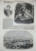 Old Antique Print 1854 Prince Bonaparte Poerio Pirouti Walton Pier Marble 19th