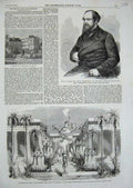 Old Antique Print 1857 Russell Clement'S Temple Hymen Haymarket Theatre 19th