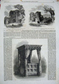 Old Antique Print 1861 Bed Henry Iv France Pau Castle Pomeroy Rougemont 19th